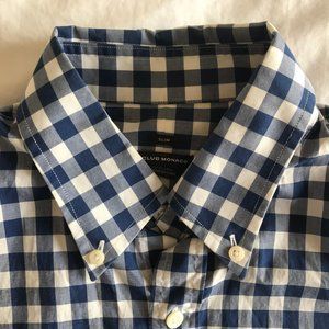 Club Monaco Men Check Print Shirt (S)